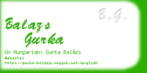 balazs gurka business card